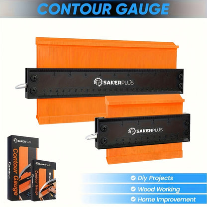 Contour Gauge Profile Tool with Lock – 6 Inch & 11 Inch Shape Duplicator for Flooring, Tile, Woodworking, Carpet Cutting & Irregular Shape Tracing