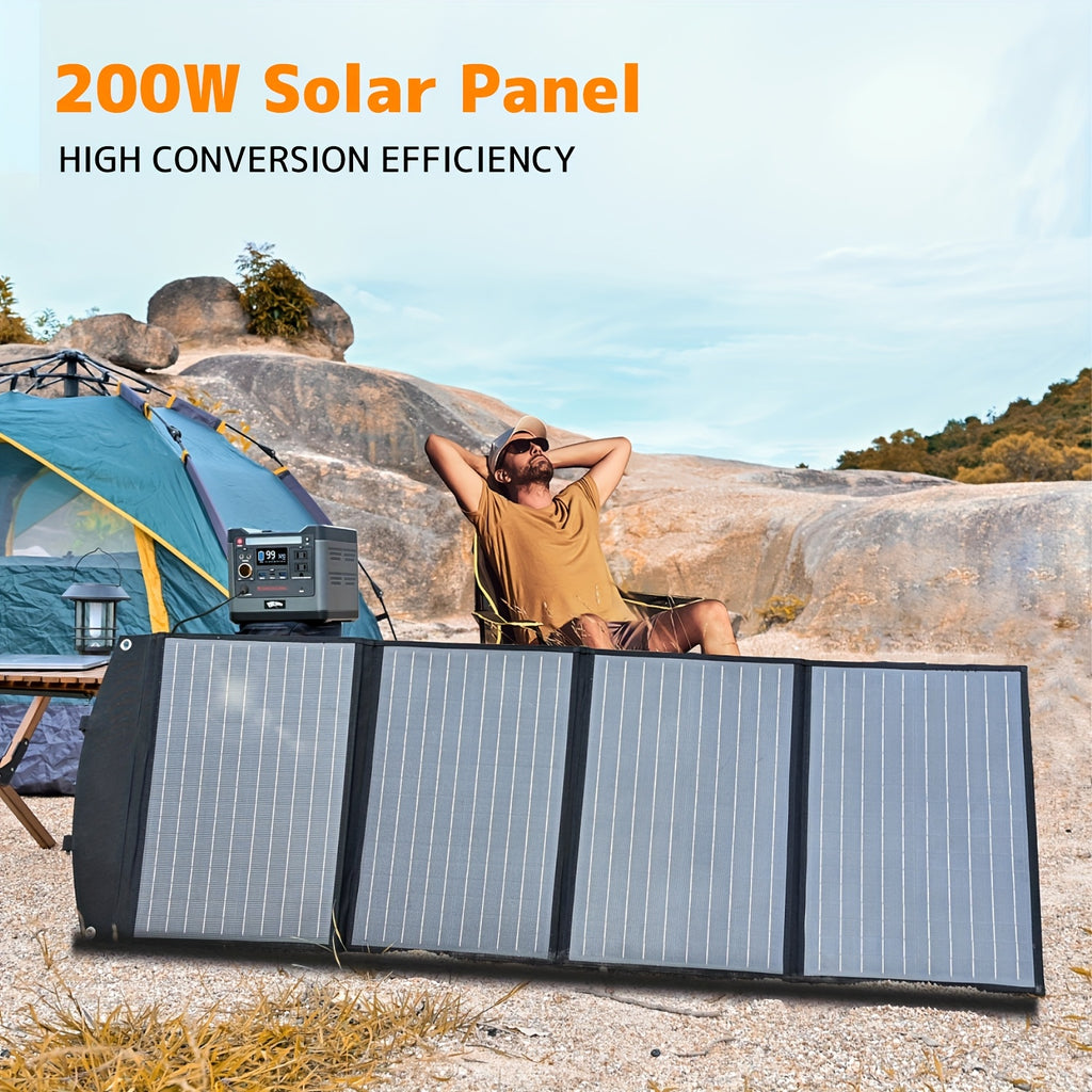 LVYUAN 400W/200W/120W Solar Battery Folding Panel with Adjustable Bracket Solar Panel for RV, Cruise Ship Yacht, Travel, Outdoor Adventure, Power Station, Camping, Solar Generator