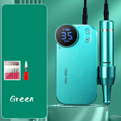 Electric Nail Polisher & Buffer Rechargeable High Power — Professional Manicure Pedicure Machine for Nail Buffing Polishing Dead Skin Callus Removal, Cordless Nail Shine Tool for Home & Salon, 5 Colors