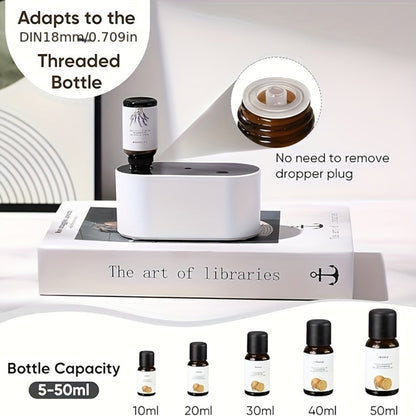 Essential Oil Diffuser Waterless Aroma Diffuser – USB Mini Humidifier, 3 Misting Modes, Color LED Lights, Auto Circulation for Home, Office & Car