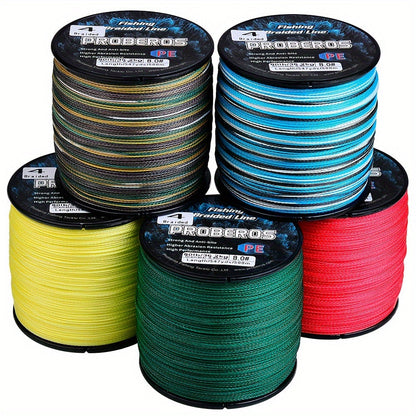 Braided Fishing Line 4 Strand 500M/547Yds - Abrasion Resistant Zero Stretch Superline 6LB-80LB, Multi-Color, Gray/Green/Camo