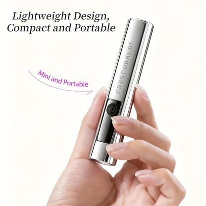 Portable LED Nail Lamp Handheld Mini USB Gel Nail Dryer with LCD Display — Fast Curing Light for Gel Polish Acrylic Nails, Compact Cordless Nail Light for Home & Salon Manicure Pedicure, Gold Rose Gold Metal