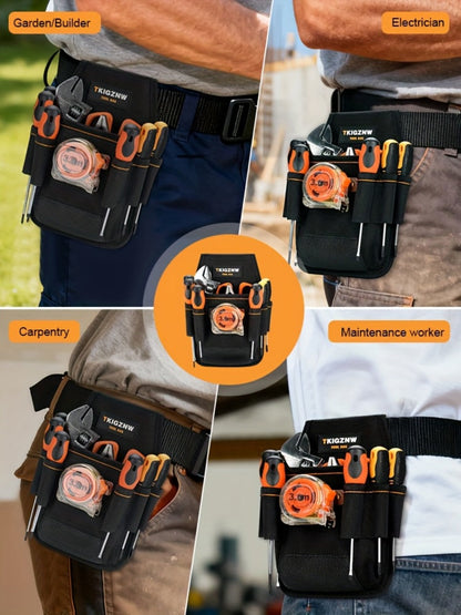 Tool Bag Heavy Duty 7-Pocket PVC Organizer for Mechanics & Electricians – Multi-Pocket Hand Tool Storage Bag, Portable Jobsite Toolbag for Plumbers, Contractors & DIY