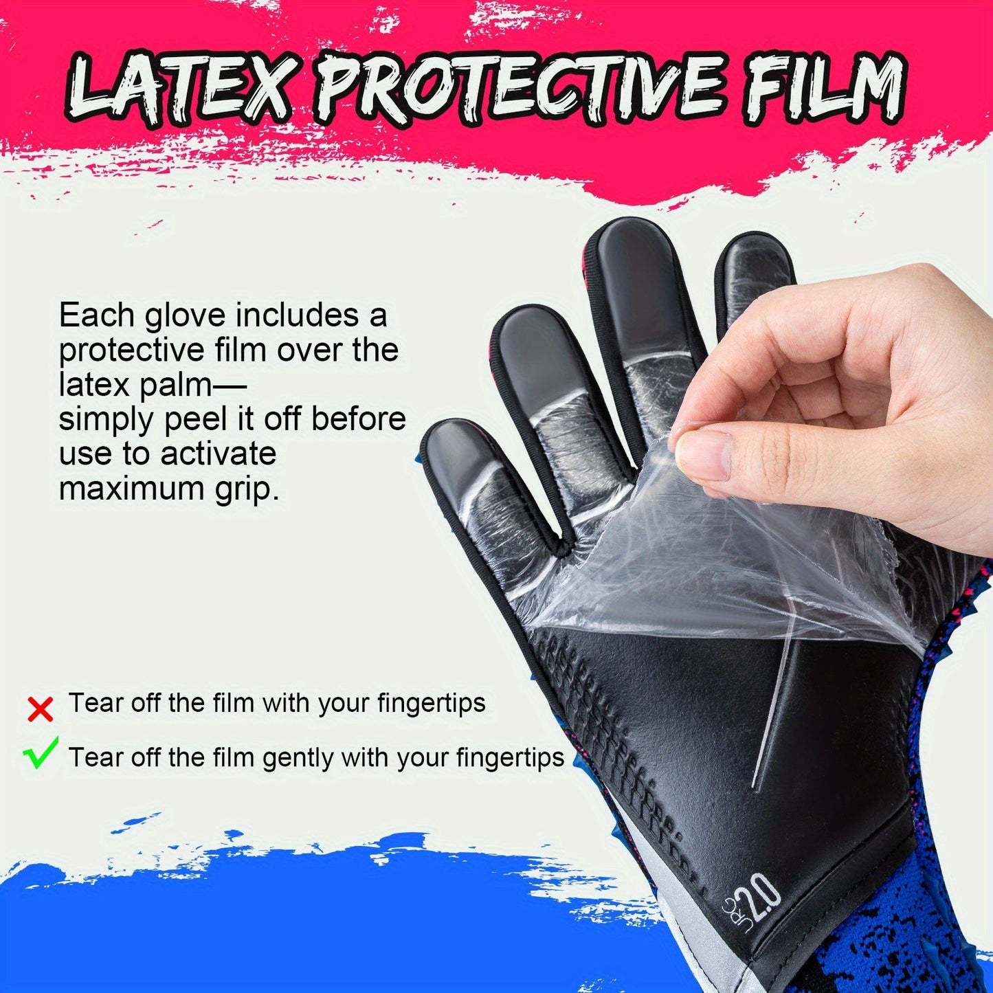 Soccer Goalkeeper Gloves with 4mm Grip Palm - Ventilated Goalie Gloves for Youth & Adults, Flexible Finger Protection, Sizes 6-10, Black Green, Red Green, Blue Pink