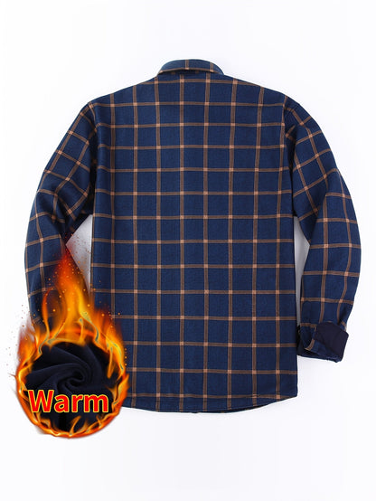 Men's Plaid Long Sleeve Flannel Shirt - Wrinkle Resistant