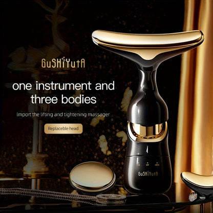 Facial Massager 3-in-1 with Interchangeable Heads for Face Neck Eyes