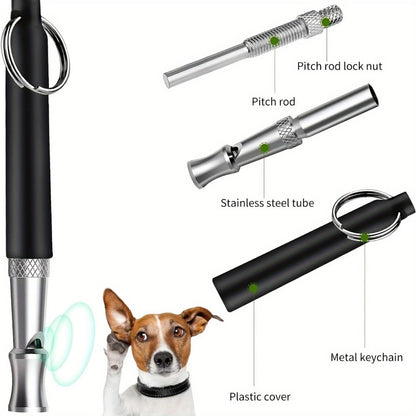 Dog Whistle Ultrasonic Adjustable 6-Pack – High-Frequency Recall Training Whistle with Tether, Stop Barking & Train Dogs of All Breeds