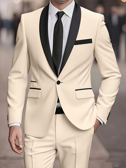 Men's Two-Piece Suit Set - Coordinated Everyday Style