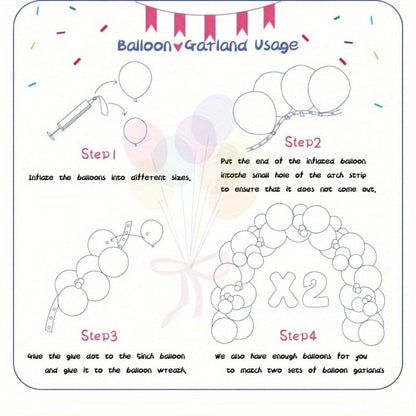 Balloon Arch Kit 422 Pcs Rainbow Matte Latex Balloons in 4 Sizes 5" 10" 12" 18" – DIY Balloon Garland for Birthday Baby Shower Wedding Bridal Shower Graduation & Holiday Party Decorations