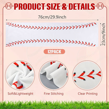 12 Pack Sport Cooling Towel Set 30"x9" Microfiber Chilly Sweat Rags for Baseball Softball Soccer Golf Gym Running Coach Team Gift - Breathable Quick Dry Ice Cold Towels for Athletes Men Women Kids