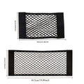 Heavy-duty Car Trunk Organizer, Double-layer Mesh Storage Bag with Elastic Edges and Hook-and-loop Fasteners - Suitable for SUVs, Sedans, Trucks - Securely Holds Bottles, Tools, Fire Extinguishers - Easy-to-install Car Interior Accessory