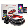4-Car RGB 8-Color Sound Music Feature And Wireless Remote Control Underbody Light Bar for Car SUV Truck Application Control Music Mode Car Underlight Bar, Underglow LED Light Kit, Without Battery