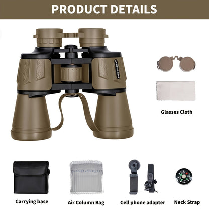 10x50 Binoculars with Phone Adapter – Bird Watching & Travel