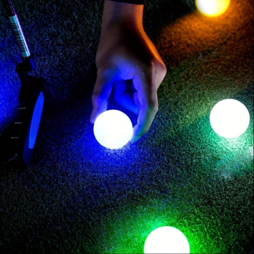 LED Golf Balls Glow in the Dark – 6 Pack Multi-Color Light Up Golf Balls for Night Play, Impact Activated, 40Hr Battery, Fun Gift for Men Women Beginners