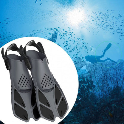 Adjustable Snorkel Diving Fins with Anti-Slip Lace-Up Design – Lightweight PP/TPR Open Heel Fins for Snorkeling Freediving Scuba Diving for Men Women Adults S/M & ML/XL