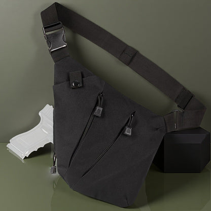Anti-Theft Sling Bag Men Crossbody Chest Pack Oxford – Lightweight Shoulder Bag with Adjustable Strap, Multiple Compartments & Zipper, Left & Right Hand, Minimalist Travel Bag for Commuting, Hiking & Daily Use