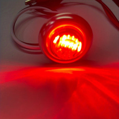Marine Boat Lights 20 Pack, DC 12V Submersible LED Side Marker Lights for Boat Transom Stern Tail Yacht, Round Courtesy Navigation Lights, Waterproof 3-LED 1.2W, Red Blue Green White Amber Purple