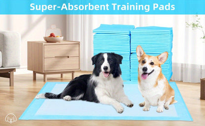 Dog Urine Pads Super Absorbent 23.6"x23.6" – Ultra-Thick Puppy Training Pads & Pet Toilet Pads, Rapid Liquid Lock, 50 / 125 / 300 Count Value Packs