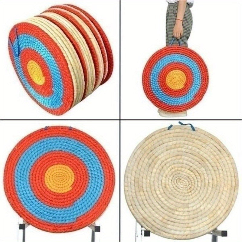 Archery Straw Target Round – Multi-Color Bow Shooting Practice Target for Outdoor Backyard Range Training | 19.69" & 20" Sizes