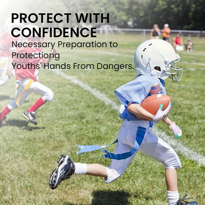 Sticky Grip Youth Football Receiver Gloves | Non-Slip Palm, Breathable Design for Boys & Girls – Hook-and-Loop Fit for Practice, Games & Youth Football Development (S/M/L)