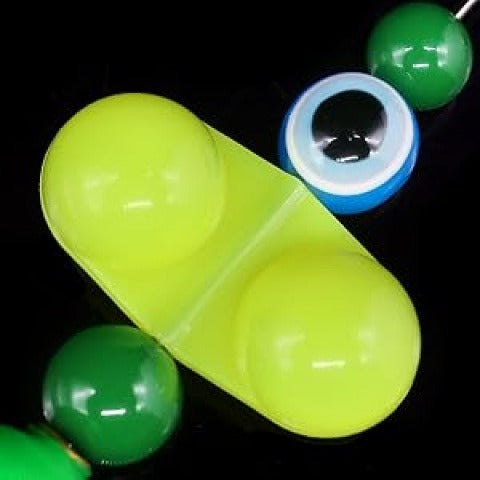 Catfish Rig Santee Cooper Float with Rattler 4pcs Set, Catfishing Tackle Rattle Float Rig for Bank Fishing, High-Quality Circle Hooks Sound Wave Lure for Freshwater Catfish, 2.5 Inch Green