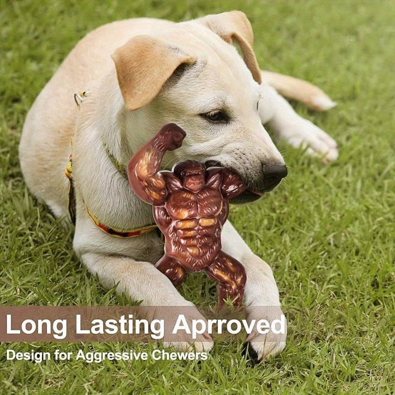 Dog Chew Toy Durable Rubber Beef Flavor Chew Stick for Medium & Large Dogs – Indestructible Teething Toy with Unbreakable Joints, Safe for Aggressive Chewers, Promotes Healthy Gums & Dental Hygiene