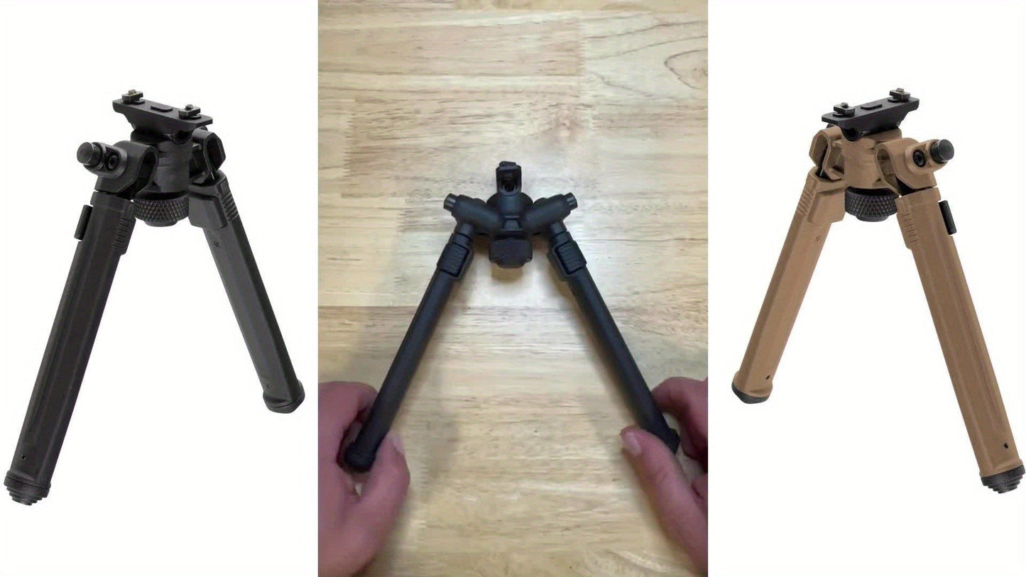 M-LOK Bipod Lightweight Aluminum Alloy Foldable Adjustable Rifle Bipod for Hunting Shooting AR15 M4 Tactical Rifle Non-Slip Rubber Feet Quick Release Black Flat Dark Earth