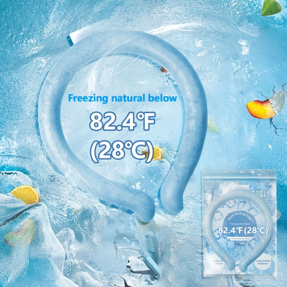 Cooling Neck Ring 3-Pack – Wearable Ice Gel Tube Wrap for Hot Weather, Outdoor Sports, Heat Relief & Hot Flashes, Freezes at 28°C, Hands-Free Summer Cooling for Men & Women