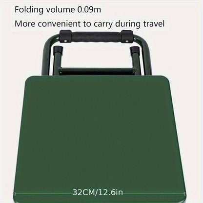 Portable Folding Camping Chair with Backrest - Lightweight Stainless Steel Frame, 150kg Load Capacity, Compact Outdoor Chair for Hunting, Fishing, Hiking & Travel, Optional Storage Bag Included