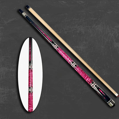 2-Piece Carbon Fiber Billiard Cue – Unisex Pool & Snooker Cue Stick, Low Deflection, Pink or Blue – Perfect Gift for Dad, Husband & Snooker Enthusiasts, Christmas & Holiday Gift