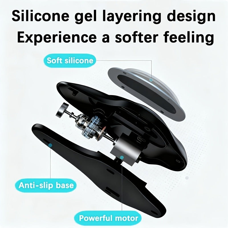 Pelvic Floor Trainer Electric Massage Cushion – 6 Vibration Modes, Wireless Rechargeable, Hip & Leg Muscle Training for Men Women, Home Gym Office Use