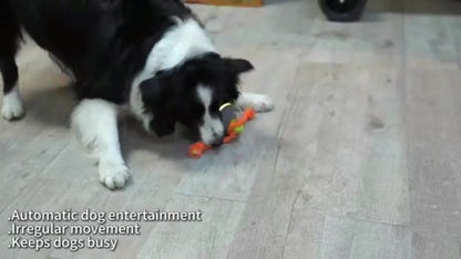 Automatic Rolling Dog Ball Toy with Rope - Motion-Activated Wicked Ball with Voice Recording, Interactive Self-Moving Stimulation Toy for Small Medium Dogs, Relieves Boredom & Anxiety