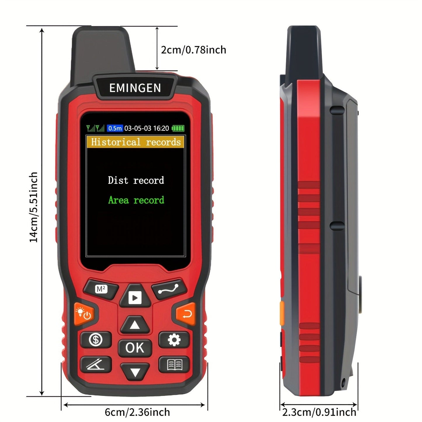 Handheld GPS Land Surveying Equipment – High-Precision 2.4" LCD Area Measuring Tool for Farmland, Forest, Ranch & Mining | ZL180