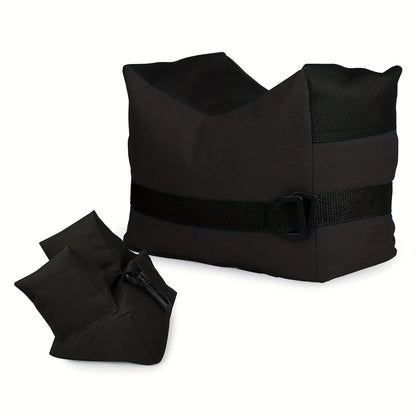 Shooting Rest Sandbag Bags Front & Rear Support Stand Holders for Rifle Gun Shotgun Bench Rest Target Sports Hunting Photography Unfilled Tactical Shooting Bag Set