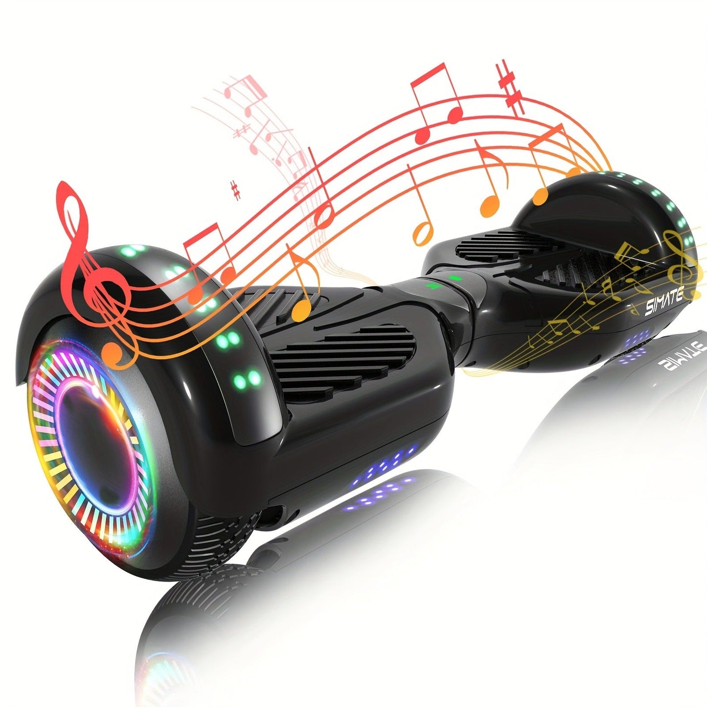 Self Balancing Hoverboard 6.5" LED Light Up Wheels 300W Motor 7.5MPH for Kids Teens Adults Multiple Colors