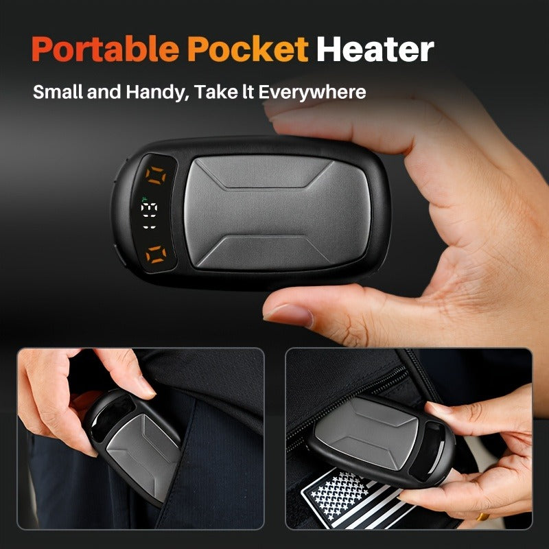 Rechargeable Hand Warmers with COB Light 2 Pack, Magnetic USB Electric Pocket Hand Warmer 12 Hours Heat, Portable Reusable Handwarmer for Camping Hiking Hunting, Christmas Gifts for Women Men