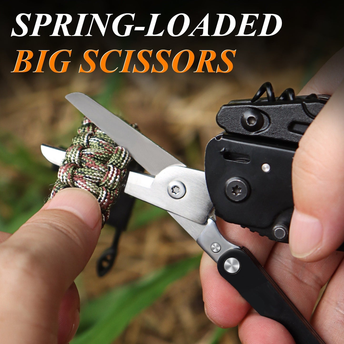 18-in-1 Stainless Steel Multitool Pocket Knife – Pliers, Scissors, Saw, Corkscrew & 9 Screwdrivers with Safety Lock & Nylon Sheath – EDC Multi-Tool for Camping, Hiking & Survival