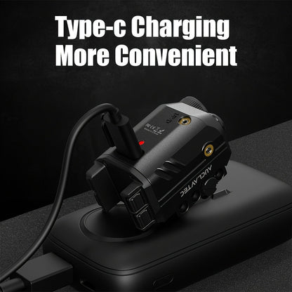 Pistol Light Laser Combo 500 Lumens – Green Red Blue Laser Sight, 5 Modes, USB-C Rechargeable, Fits Subcompact & Compact Handguns, Adjustable Rail Mount Weapon Light