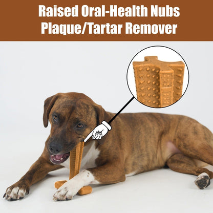 Dog Dental Chew Toy T-Shape with Textured Ridges & Ergonomic Grip – Non-Splintering Durable Chew Toy for Aggressive Chewers, Teething Puppies & Adult Dogs, Promotes Oral Health & Clean Teeth