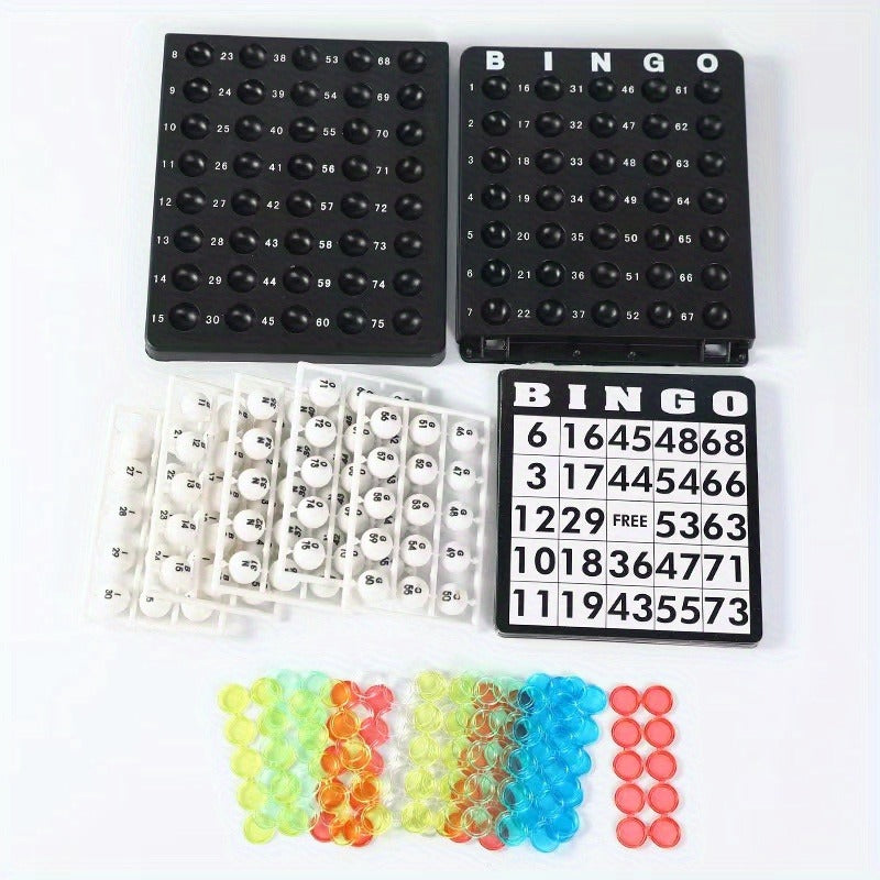 Bingo Game Set Metal Cage Lottery Machine Vintage Desktop Bingo Caller Kit for Family Game Night Party Adults Kids Birthday Holiday Gathering