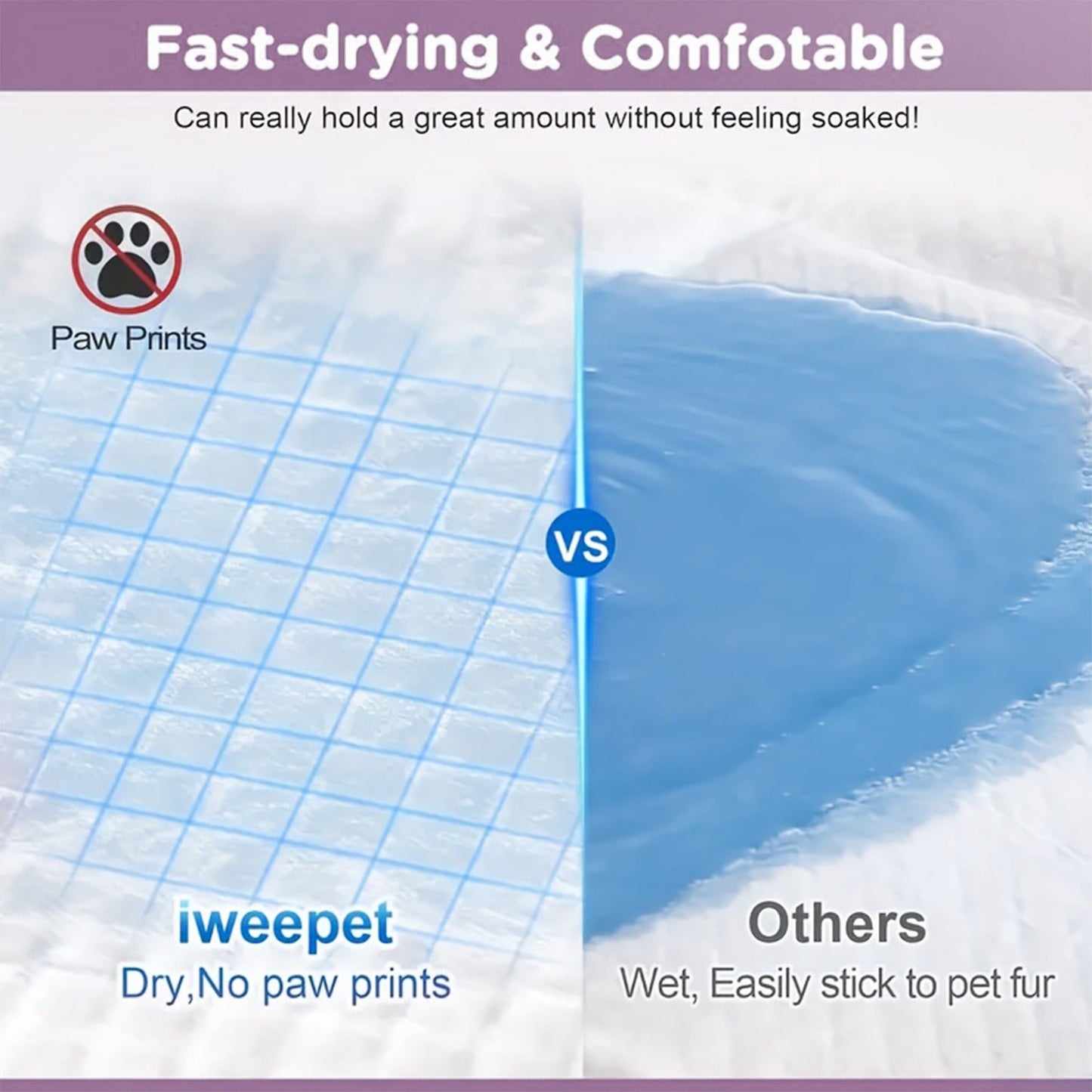 Puppy Pee Pads 100 Count - 6-Layer Super Absorbent Dog Training Pads, Leak-Proof Tear-Resistant Odor Control, 23.6"x23.6" & 34"x28" Large Size, Suitable for Dogs Cats & Multiple Pets