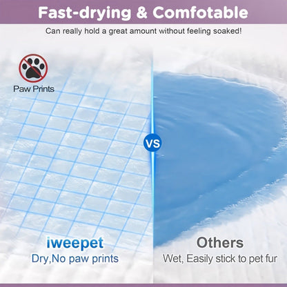 Puppy Pee Pads 100 Count - 6-Layer Super Absorbent Dog Training Pads, Leak-Proof Tear-Resistant Odor Control, 23.6"x23.6" & 34"x28" Large Size, Suitable for Dogs Cats & Multiple Pets