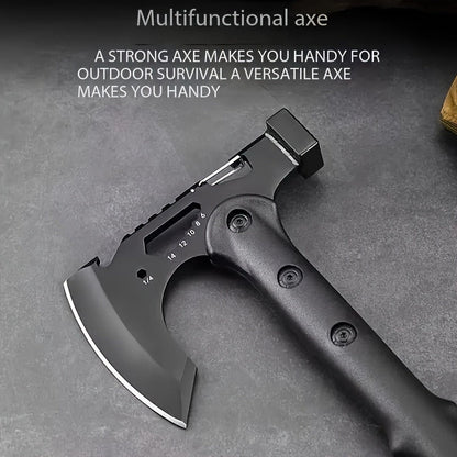 Camping Hatchet Axe with Saw – Tactical Survival Axe for Firewood Chopping, Logging & Hiking | Protective Cover Included