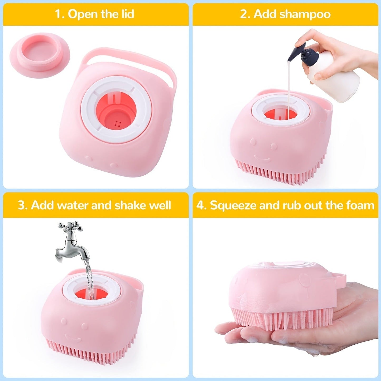 Cat & Dog Grooming Set 9-in-1 & 11-in-1 – Self-Cleaning Slicker Brush, Nail Clippers & File, Flea Comb, Shampoo Brush, Finger Toothbrush & Storage Bag, No Battery, Pink or Blue
