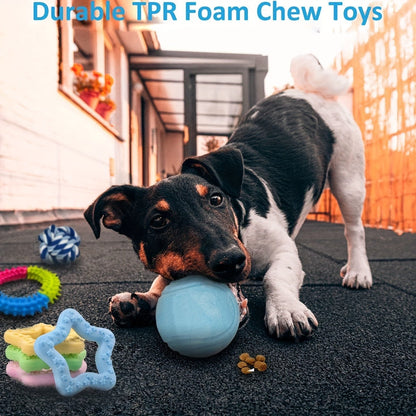 Puppy Toys Set - Assorted Teething & Play Bundle for Small Dogs with Chew Toys, Rope Toys, Treat Balls & Squeaky Toys, 3 or 12 Pack Random Mix, Perfect Christmas Birthday Gift for Puppies