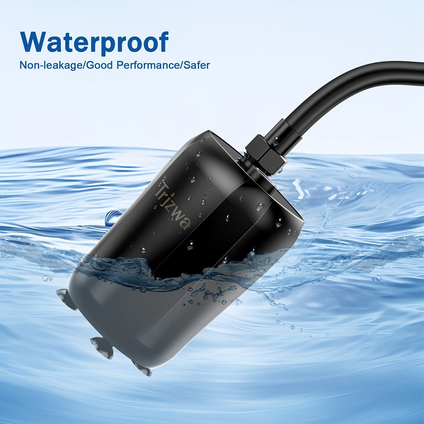 Portable Camping Shower with 9000mAh Battery – Smart Digital Display, Foldable Bucket Included, Compact Lightweight Outdoor Shower Pump for Camping, Hiking, Pet Cleaning, Car Washing & Beach Use