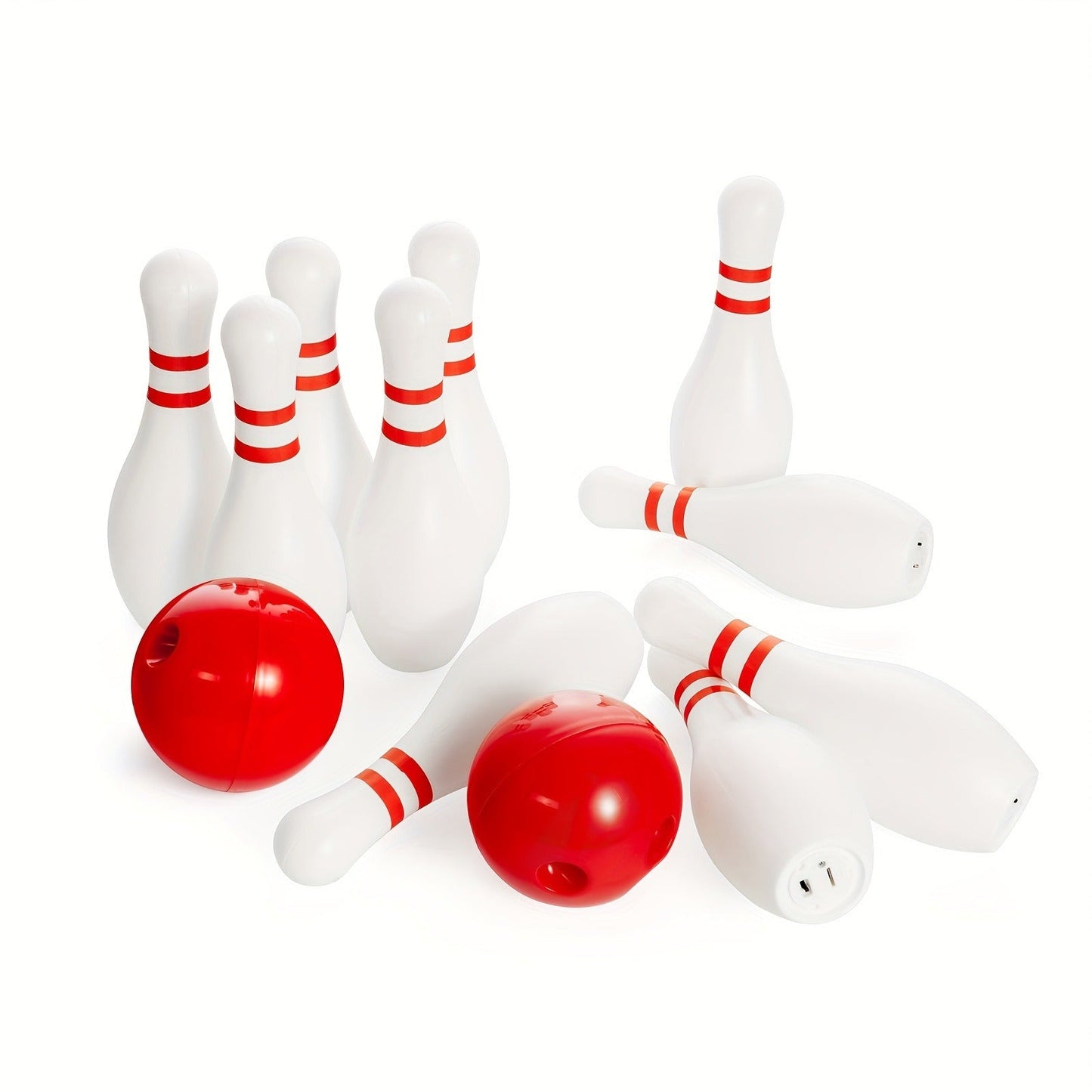 Light-Up Kids Bowling Set with 10 Pins & 2 Balls - Glowing Indoor Outdoor Bowling Game for Boys & Girls, 7.87-Inch Tall Pins, Fun Toddler Toy Set, Perfect Birthday Gift for Kids