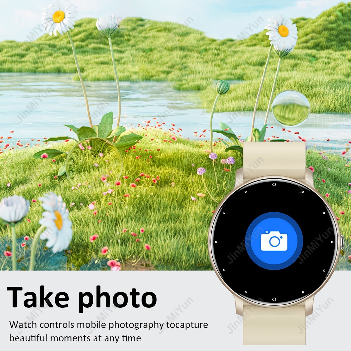 Smart Watch With 1.5 Inch Large Display, Wireless Calling & Dialing, Silicone Band Fitness Tracker With Multiple Sports Modes, Message Notifications, Remote Photo & Music Control, Compatible With Android and iPhone