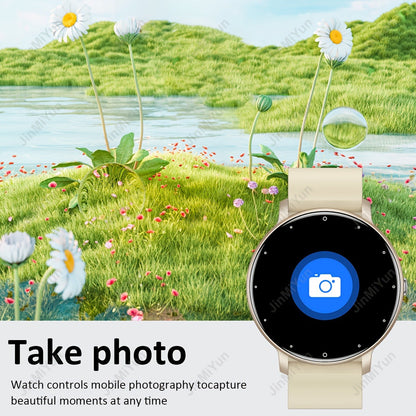 Smart Watch With 1.5 Inch Large Display, Wireless Calling & Dialing, Silicone Band Fitness Tracker With Multiple Sports Modes, Message Notifications, Remote Photo & Music Control, Compatible With Android and iPhone