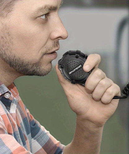 Walkie Talkie Remote Speaker Microphone H3 Lightweight Shoulder Mic PTT for Two Way Radio Clear Communication Outdoor Hiking Camping Tactical Black